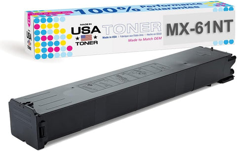 MADE IN USA TONER Compatible Replacement for Sharp MX-61NT, MX3050, MX3070, MX5070, MX2651, MX3051, MX3061, MX3071, MX3551, MX3561, MX3571, MX4051, MX4061 (Black, 1 Cartridge)