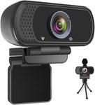 ZIQIAN HD Webcam 1080P Webcam,Live Streaming Web Camera with Stereo Microphone, Desktop or Laptop USB Webcam with 100 Degree View Angle for Conferencing, Streaming, Gaming.Video Calling (N5 Webcam)