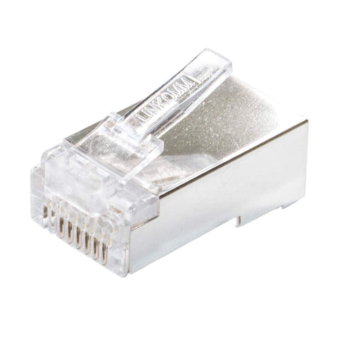 LINKOMM 50-Pack RJ45 Cat6A Ethernet STP Shielded Modular Plug