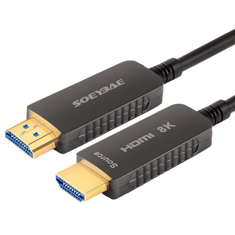 SOEYBAE 8K Fiber Optic HDMI Cable 492ft/150m,SOEYBA HDMI Cable 2.1 Support 8K@60Hz, 4K@120Hz, 48Gbps, eARC, HDCP2.2,PS5