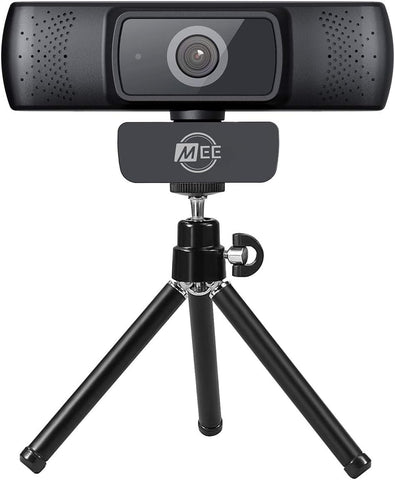 MEE audio 201W 1080p HD Webcam with Mini Tripod, Wide Angle Lens, Microphone, Autofocus, Low Light Correction for Zoom Video Calling; USB Streaming Web Camera for Computer PC Mac Laptop Desktop