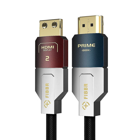 FIBBR 8K HDMI 2.1 Cable 10FT/3M, 48Gbps High Speed Fiber Optic HDMI Cable Support 8K@60Hz, 4K@120Hz/144Hz, HDR, eARC, D0lby Vision for PC, Laptop, TV, Projector, PS5