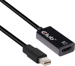 Club 3D CAC-1180 Mini DisplayPort 1.4 to HDMI 2.0B HDR Adapter Supports 4096X2160@60Hz High Dynamic Range, Black