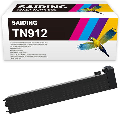 SAIDING Compatible Toner Cartridge Replacement for Black TN912 TN912k TN 912 A8H5031 to use with Konica Minolta Bizhub 958 High Yield 40800 (1 Black)