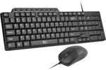 Basic Keyboard and Mouse,Rii RK203 Ultra Full Size Slim USB Basic Wired Mouse and Keyboard Combo Set with Number Pad for Computer,Laptop,PC,Notebook,Windows and School Work(1 Pack)