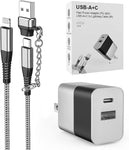 Apple MFi Certified iPhone 14/13 Charger Block and 6 feet Long Cord, 30W Dual Port Fast Charging Wall Plug with 6ft USB-C to Lightning Cable and USB Adapter for iPhone 14/13/12/11/X/Xs/XR/Pro Max