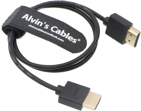 Alvin's Cables Z Cam E2 HDMI Thin and Flexible Cable High Speed Ethernet for Portkeys BM5 Monitor Straight to Straight 60CM