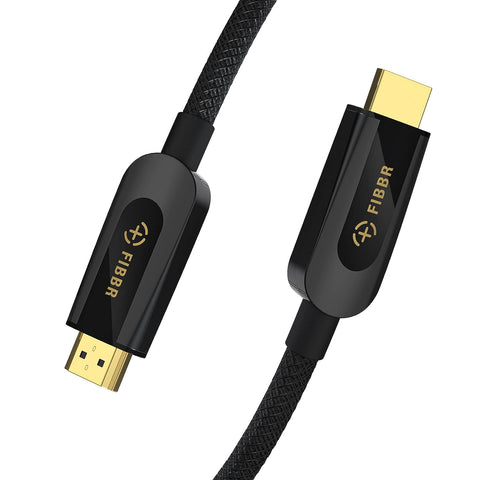 FIBBR 8K Certified HDMI 2.1 Cable, 48Gbps Gold-Plated Connectors Braided HDMI Cable Compatible with Monitor, Laptop(PC),PS5, PS4, Xbox One, Fire TV, Apple TV & More (6.56ft)