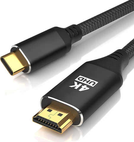 USB C to HDMI Cable 3Ft 4K@60Hz, High-Speed USB Type C to HDMI Cable for Home Office, [Thunderbolt 3 Compatible] for MacBook Pro/Air 2020, iPad Air 4, iPad Pro 2021, iMac, S20, XPS 15, and More