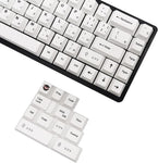 HITIME Japanese Keycaps, Theme Minimalist Style White Keycaps, Suitable for RK68 / ALT 67/Womier66 / GK64 / RK61 Keyboard, 80 Key Set, Classic Cherry Profile PBT Keycaps (White)