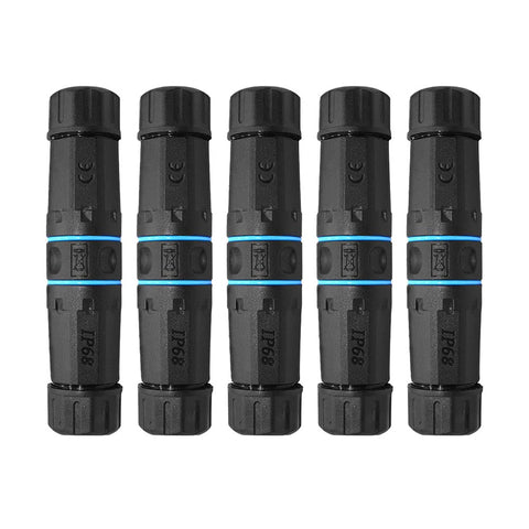 AUSGLEIFEN 5PCS RJ45 Waterproof Connector IP68 Waterproof Shielded (STP) Cat5/5e/6 Ethernet LAN Cable Connector Network Cable Double Head Outdoor LAN Coupler Adapter