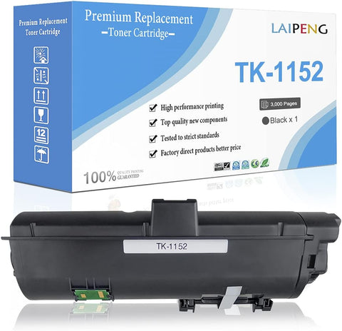 Compatible Toner Cartridge TK1152 / TK-1152 Black 3000 Pages Yield for Kyocera ECOSYS M2135dn M2635dn M2735dw P2235dn P2235dw Laser Printers?Black x 1?