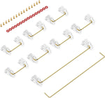 ZugGear V2 PCB Mount Screw-in Stabilizers Transparent Gold Plated 2u 6.25u 7u Keycap Stabilizers Mechanical Keyboard Stabilizers (DUROCK V2 Clear 104 Kit)