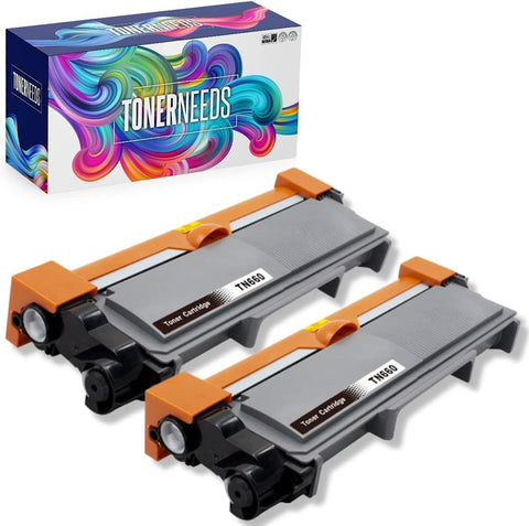 TONERNEEDS TN 660 Toner Cartridge - Black Ink Replacement Cartridges for TN660 & TN630 - High Yield Use - Compatible with Brother Printer HL-L2300D, HL-L2340DW, MFC-L2680W, MFC-L2740DW - (Pack of 2)