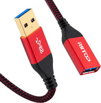 RIITOP USB 3.0 Extension Cable Short 1FT (2-Pack), USB 3.0 Type A Male to Female Extender 5Gbps Nylon Braided Cord