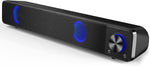 Computer Speakers with Wired USB Powered and 3.5mm Aux-in Connection, Dynamic RGB Computer Sound Bar,Volume Control for PC Tablets Desktop Cellphone Laptop MP3