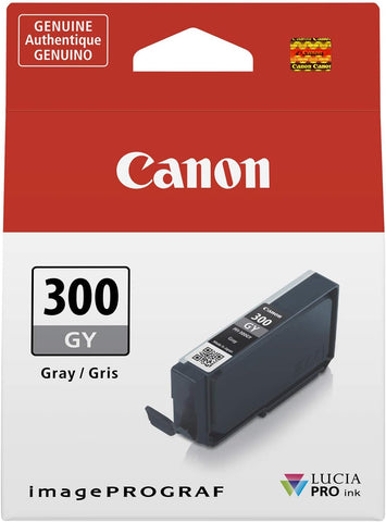 Canon PFI-300 Lucia PRO Ink, Gray, Compatible to imagePROGRAF PRO-300 Printer, Standard (4200C002)