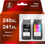 240XL 241XL Combo Pack Ink cartridges for Canon PG-240XL CL-241XL for Canon TS5120 MG3620 mg3600 mg3520 TS5120 TS5100 mg3222 mx472 mx470(1 Black, 1 Tri-Color)