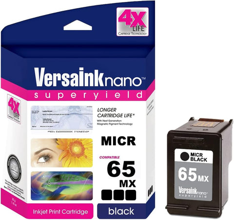 VersaInk-Nano 65 MX Black MICR Ink Cartridge for Check Printing