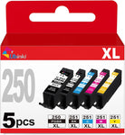 PGI-250XL CLI-251XL 250 251 XL Ink Cartridge for Canon PIXMA MX922 MX920 IX6820 MG7520 IP8720 MG5520 MG5420 IP7220 MG6320 Printer Ink Cartridge Replacement for Canon Ink 250 and 251 Cartridges Combo