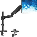 MOUNTUP Single Monitor Stand, Height Adjustable Monitor Desk Mount for 17-32 Inch, 4.4-19.8lbs Screens, Gas Spring Computer Monitor Arm, VESA Mount with Clamp/Grommet Mounting Base, Max VESA 100x100mm