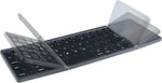 JPHTEK Foldable Bluetooth Keyboard with Touchpad,Portable Wireless Keyboard with Stand Holder, Rechargeable Full Size Ultra Slim Pocket Folding Keyboard for Android Windows iOS Tablet & Laptop