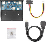 JSER CY USB-C & USB 3.0 HUB 4 Ports Front Panel to Motherboard 20Pin Connector Cable for 3.5" Floppy Bay