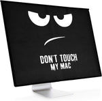 kwmobile Cover Compatible with Apple iMac 21.5" - 4-in-1 Case - Don't Touch My Mac White/Black