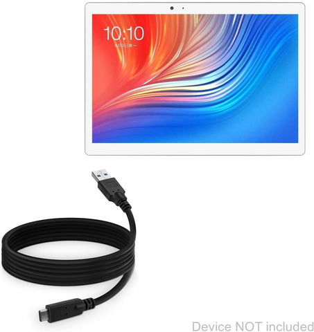 BoxWave Cable Compatible with Teclast M30 (Cable by BoxWave) - DirectSync - USB 3.0 A to USB 3.1 Type C, USB C Charge and Sync Cable for Teclast M30-6ft - Black