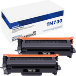 TN-730 TN730 MFC-L2710DW Toner Cartridge: 2 Pack Black High Yield Compatible TN 730 TN760 Toner Cartridge Replacement for HL-L2395DW DCP-L2550DW HL-L2350DW MFC-L2750DW HL-L2395DW HL-L2370DW