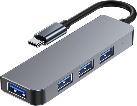 Btstring USB C HUB 4in1, 4-Port USB Data Hub Adapter, Ultra Slim USB Hub 3.0 with Super Speed 5Gbps, Compatible for MacBook Air/Pro, iPad Pro, Chromebook, XPS, Keyboard, Flash Drive and More