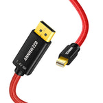 ANNNWZZD Mini DP to DP Cable 6 Foot, Supports 8K@60Hz High Speed 8K 1.4 Mini DisplayPort to DisplayPort Cable (10ft/10FT)