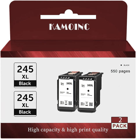 245xl Ink Cartridge Replacement for Canon Ink Cartridge 245 XL PG-245 243 PG-243 Compatible with Canon Printer MG2525 MG2420 MG2920 MG3020 mx490 MX492 TR4520 TS3120 TS202 (2Black)