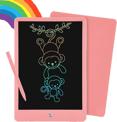 LCD Writing Tablet for Kids Doodle Board, 10inch Colorful Drawing Tablet Writing Pad, Electronic Toddler Tablet Drawing Pad for Kids, Toys Gift for 3 4 5 6 7 Years Old Girls Boys -(Pink)