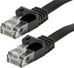 Monoprice Flat Cat6 Ethernet Patch Cable - 75 Feet - Black, Snagless RJ45, Flat, 550MHz, UTP, Pure Bare Copper Wire, 30AWG - Flexboot Series