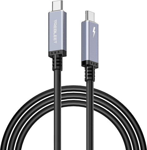 TREBLEET 10ft (3m) USB4 Cable Compatible with Thunderbolt 3 Cable 20Gbps, 100W,TB3 to TB3 Male to Male Cord, for TB 3 (USB C) Hub, Adapter, Devices, 20V/5A