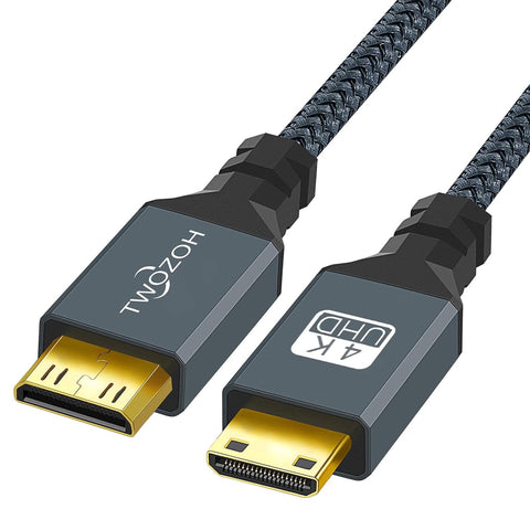 Twozoh (30CM/1Ft) Mini HDMI to Mini HDMI Cable, (C Type) Mini HDMI Male to Mini HDMI Male Cable, HDMI Mini Male to Male Cord Support 3D 4K/1080P