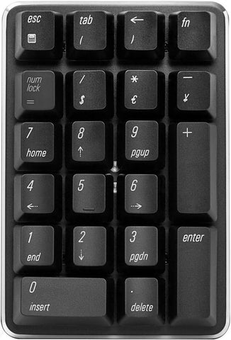 2.4G Wireless Mechanical Numeric Keypad Cherry MX Blue Switch Gaming Keypad 21 Keys Mini Numpad Portable Keypad Extended Layout Black Magicforce by Qisan