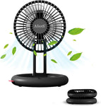 Alioth Portable Desktop Table Fan , Foldable with Base, 3 Speeds Super Quiet Personal Cooling Fan for Desktop Office Travel(Black)