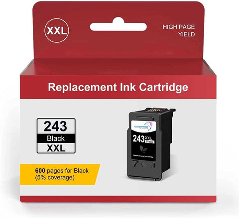 243 XXL Ink Cartidge QUEENPRINT 243 Ink Cartridges Replacement for Canon Printer Ink 245 Black XL Canon 243 XL Black PG 243 PG-243 for PIXMA MX490 MG2522 TS3120 TS3122 MX492 MG2525 TR4520