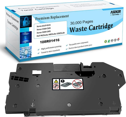 ASEKER Compatible 6510 6515 Waste Toner Box 108R01416 for Xerox Phaser 6510 6510N WorkCentre 6515 6515N 6515DN VersaLink C500 C505 C600 C605 Printer Waste Toner Collector Container 30K Pages