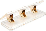 russell+hazel Acrylic Mini Hole Punch, Clear with Gold-Toned Hardware, 8.5” x 2.75” x 2.75”