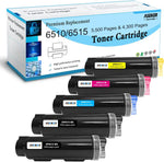 ASEKER Compatible 6510 6515 Toner Cartridge 5500 & 4300 Pages for Xerox Phaser 6510dn 6510dni 6510n WorkCentre 6515dn 6515dni 6515n Printer 106R03480 106R03690 106R03691 106R03692 (2BK/C/M/Y 5-Packs)