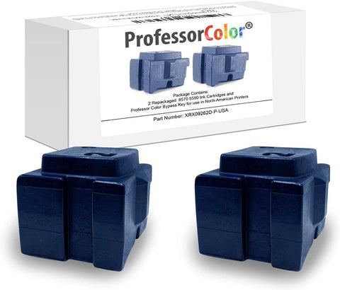 Professor Color ColorQube 8570 or ColorQube 8580 Ink Replaces 108R00926 (2 Repackaged Cyan OEM Inks), Bundle Includes Bypass Key for use in North American Printers - 4,400 Pages