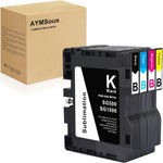 AYMSous SG500 SG1000 B-Series Newest Upgraded Chip Sublimation Ink Cartridge Compatible for Sawgrass Virtuoso SG500 SG1000 Printer (B Series 1 Set,Black, Cyan, Magenta, Yellow, 4-Pack)