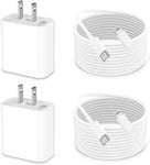 [Apple MFi Certified] iPhone 14 Fast Charger, Redpark 2 Pack 20W PD USB C Power Rapid Wall Charger with 6FT Type C to Lightning Quick Charging Sync Cord for iPhone 14 13 12 11 Pro/XS/X/SE/iPad/AirPods