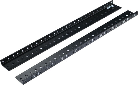 Tecmojo Vertical Server Rack Rail Pair Kit DIY Rack Rails Kit, 12-24 Screws x48 Included to Mount Equipment 2U-20U (9U)