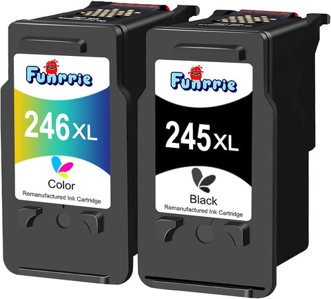 Printer Ink 245 246XL for Canon Ink Cartridges 245 and 246 for Canon 245XL 246XL Combo Pack PG-245 XL CL-246 XL PG-243 for Canon Ink 245 for Canon Pixma MX492 MX490 MG2522 TR4520 TS3122 TS3322