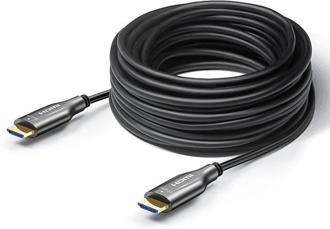 EVAIO Fiber Optic HDMI Cable 100 Feet, HDMI 2.0, 18Gbps, Supports 4K@ 60Hz, 4:4:4/4:2:2/4:2:0, HDR10, Dolby Vision, HDCP2.2, ARC,3D,Slim and Flexible