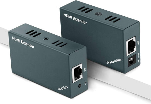 HDMI Extender 1080P@60Hz with Local Output, Extending 165ft (50m) Length Transmission Over CAT5e/CAT6/CAT7 Cable, One Power Adapter